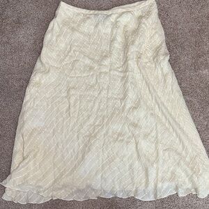 Ralph Lauren Elegant Cream A-Line Skirt